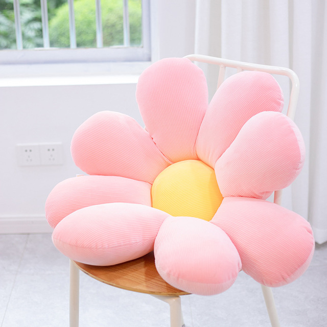 Daisy pluszowa poduszka roślinna 50-80cm, realistyczna, żółta/różowa/beżowa - Wianko - 34