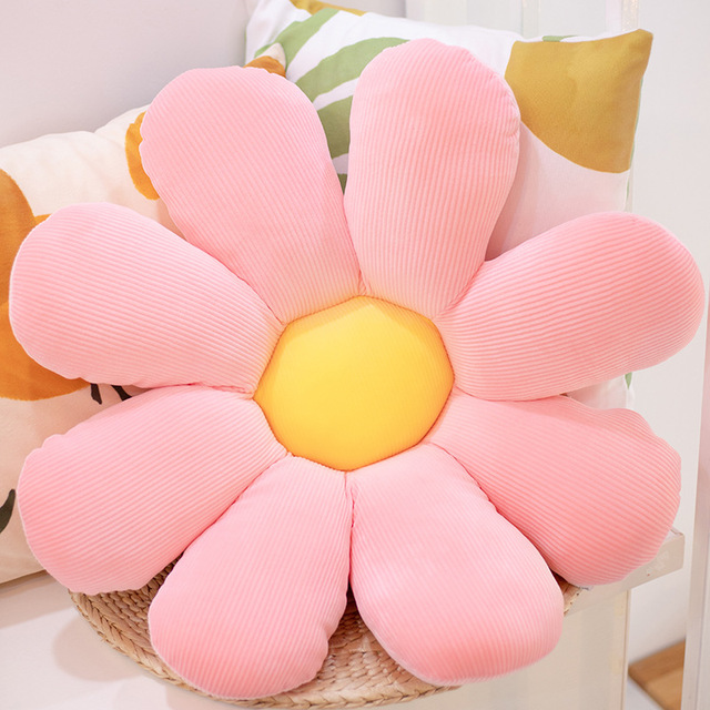 Daisy pluszowa poduszka roślinna 50-80cm, realistyczna, żółta/różowa/beżowa - Wianko - 9