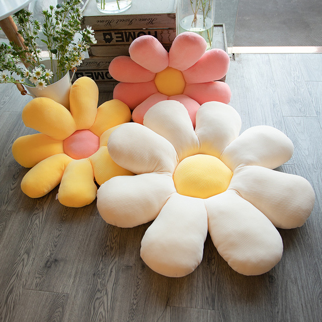 Daisy pluszowa poduszka roślinna 50-80cm, realistyczna, żółta/różowa/beżowa - Wianko - 14