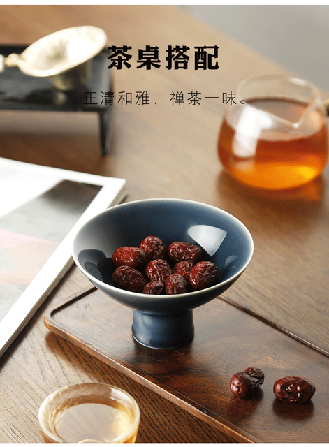 Talerz na przekąski ceramiczny wysokiej jakości, chiński, nowoczesny, do podawania ciast, owoców i przekąsek na stolikach, biurkach i w restauracjach - Wianko - 5