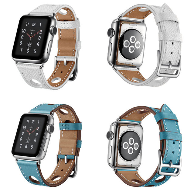 Pasek z naturalnej skóry do Apple Watch 4/5 - 44mm/40mm/42mm/38mm - Wianko - 4