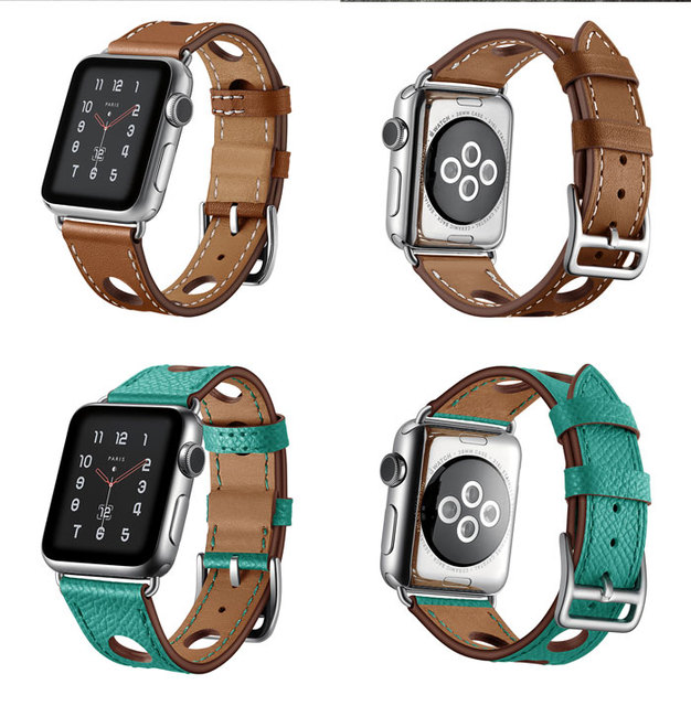 Pasek z naturalnej skóry do Apple Watch 4/5 - 44mm/40mm/42mm/38mm - Wianko - 2