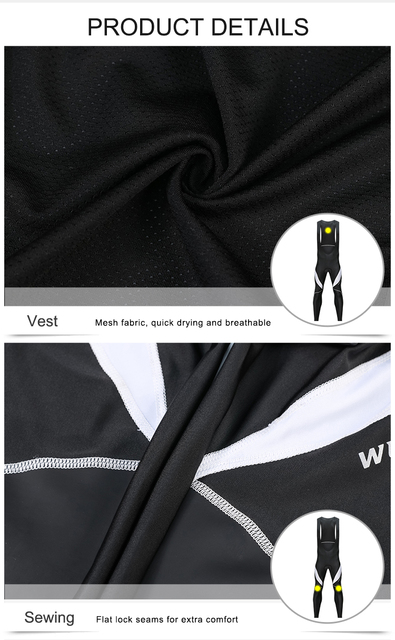 Męskie zimowe spodnie rowerowe WOSAWE usztywniane polarowe wiatroodporne - Wianko - 12