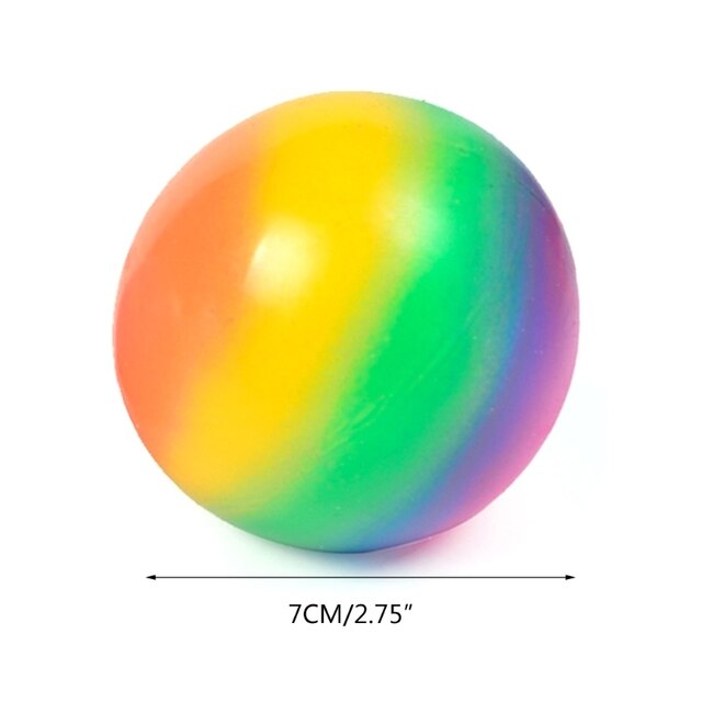 Kolorowe Rainbow piłki stresowe 900C - miękka pianka TPR, wyciskanie Squishy Stress Relief, dla dzieci i dorosłych - Wianko - 3