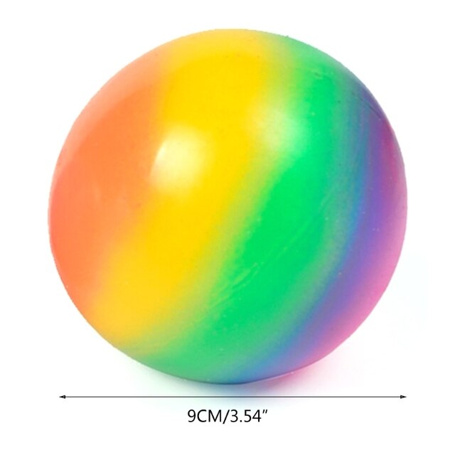 Kolorowe Rainbow piłki stresowe 900C - miękka pianka TPR, wyciskanie Squishy Stress Relief, dla dzieci i dorosłych - Wianko - 5