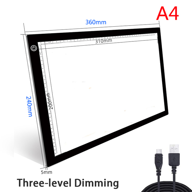 Kompaktowy cyfrowy tablet LED A3/A4/A5 USB do tworzenia grafiki i kopiowania - Wianko - 15