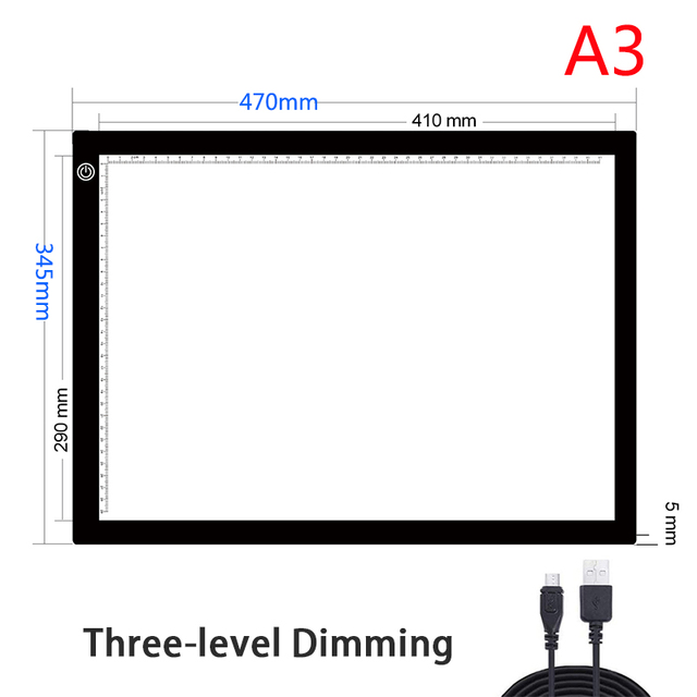 Kompaktowy cyfrowy tablet LED A3/A4/A5 USB do tworzenia grafiki i kopiowania - Wianko - 14