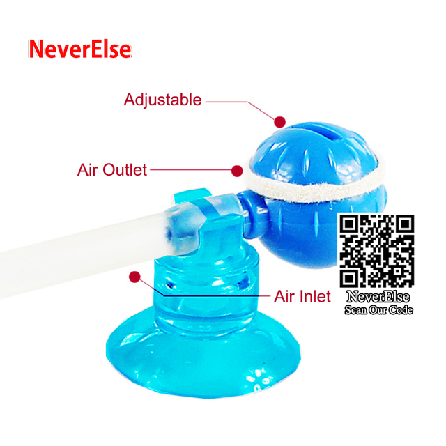 2pc Super Air Bubble Booster - pompa powietrzna do akwarium, regulacja natlenienia, mini, czarno-niebieski - Wianko - 8