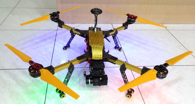 Składany czteroosiowy zestaw DH600 z lekkim i przenośnym szkieletem UAV z włókna węglowego dla dronów RC - Wianko - 8
