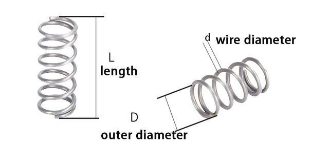 Sprężyna dociskowa Y wirnika zwrotu, średnica drutu 0.2-0.3mm, OD 1.5-6mm, długość 5-50mm, stal nierdzewna 304 - Wianko - 10