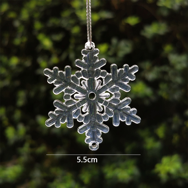 Kryształowy wisiorek z płatkami śniegu - dekoracja świąteczna do zawieszenia - Wianko - 13