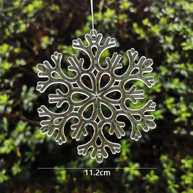 Kryształowy wisiorek z płatkami śniegu - dekoracja świąteczna do zawieszenia - Wianko - 11