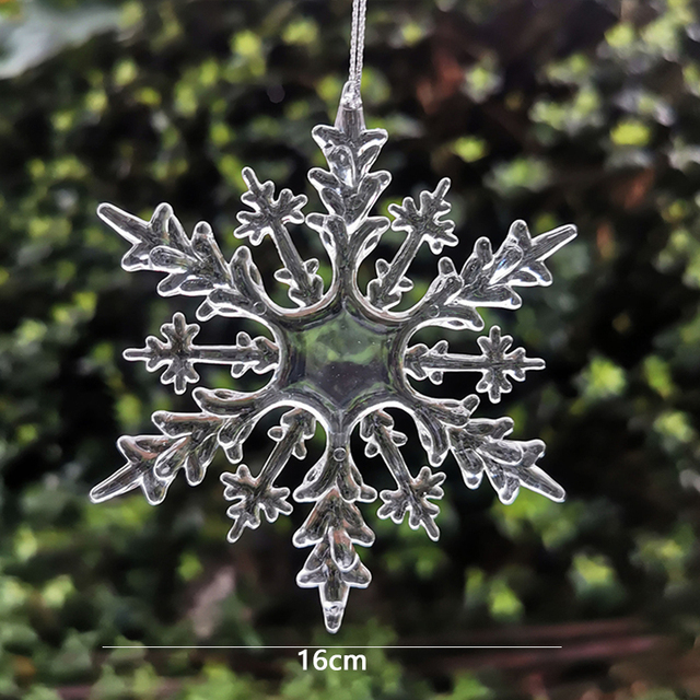 Kryształowy wisiorek z płatkami śniegu - dekoracja świąteczna do zawieszenia - Wianko - 9