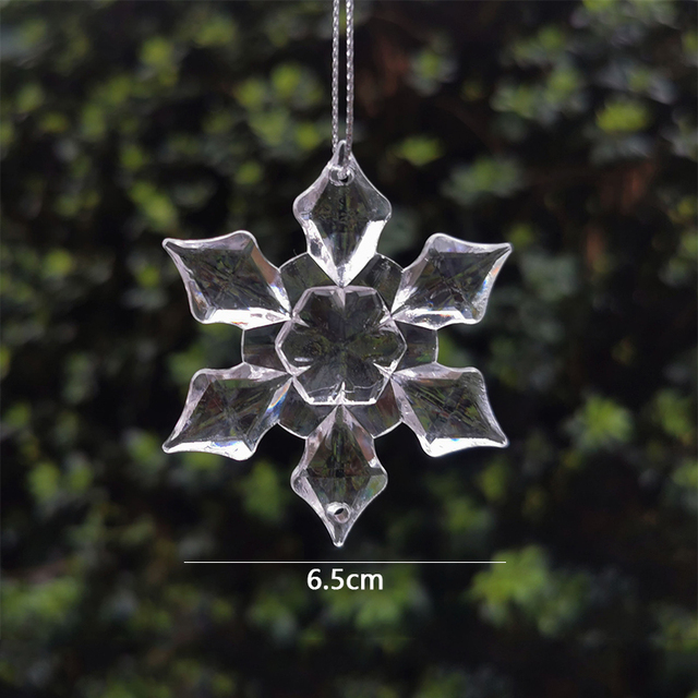 Kryształowy wisiorek z płatkami śniegu - dekoracja świąteczna do zawieszenia - Wianko - 6