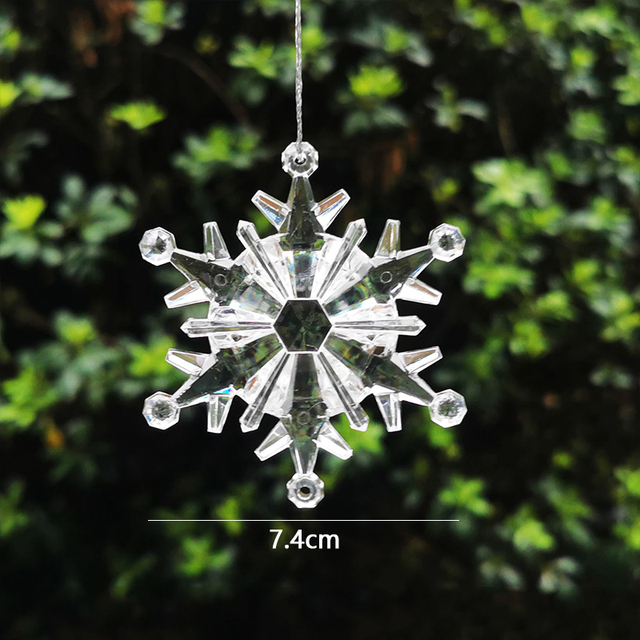 Kryształowy wisiorek z płatkami śniegu - dekoracja świąteczna do zawieszenia - Wianko - 12