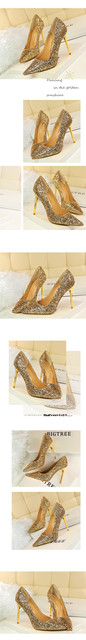 Eleganckie buty damskie na wysokim, cienkim obcasie - złote, srebrne lub białe - do ślubu, imprezy (kategoria: buty damskie na słupku) - Wianko - 7