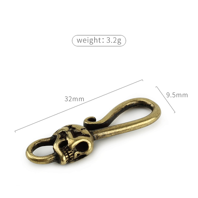 Mini brelok w kształcie litery U z mosiądzu wieszak na klucze DIY - Wianko - 4