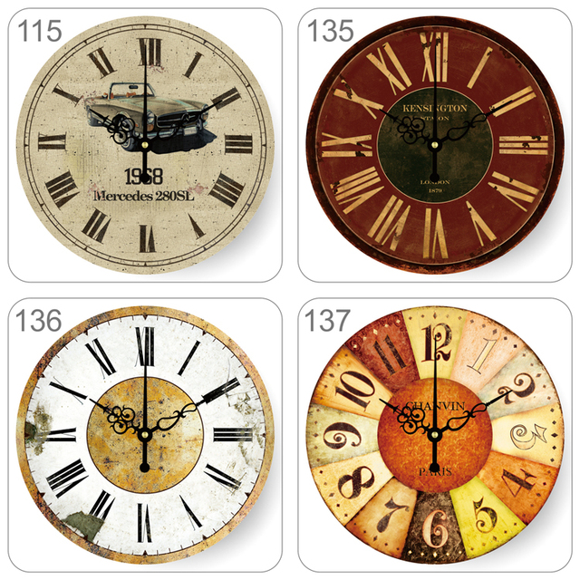 Zegar ścienny vintage - huśtawka wahadło absolutnie cicho - dekoracja wnętrz salonu - okrągłe zegary ścienne duvar saati - Wianko - 4