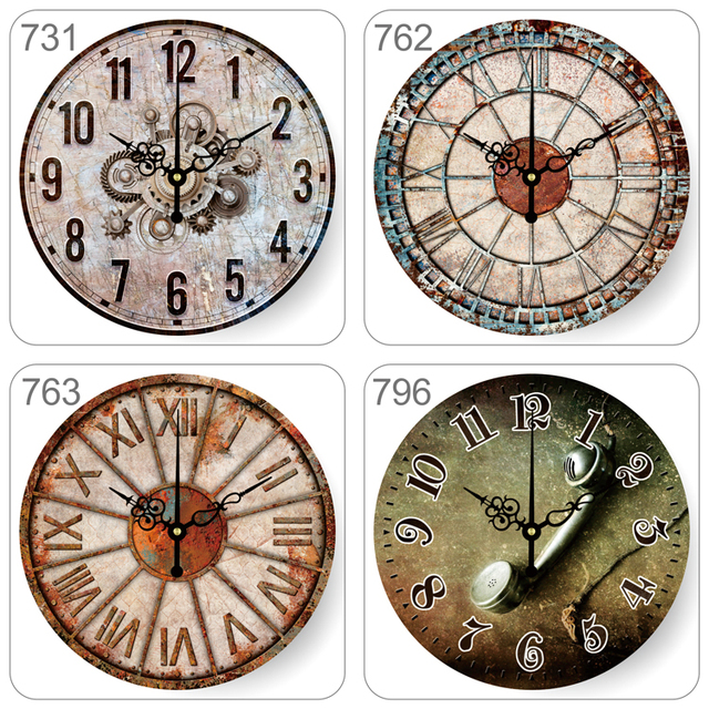 Zegar ścienny vintage - huśtawka wahadło absolutnie cicho - dekoracja wnętrz salonu - okrągłe zegary ścienne duvar saati - Wianko - 8