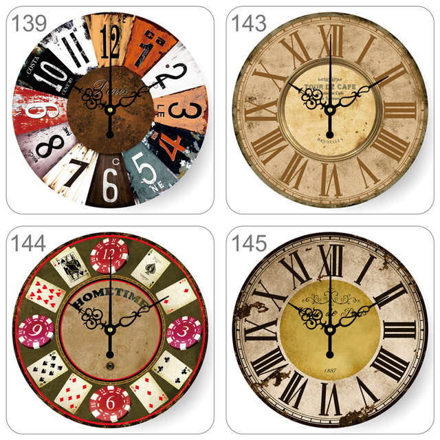 Zegar ścienny vintage - huśtawka wahadło absolutnie cicho - dekoracja wnętrz salonu - okrągłe zegary ścienne duvar saati - Wianko - 5
