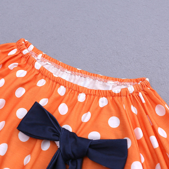 Sukienka dla dzieci dziewczynki w kropki z motywem dyni Halloween - Wianko - 24