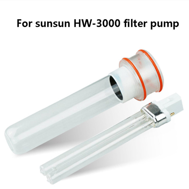 SUNSUN HW-3000 - pompa filtrująca z oryginalnym pokryciem UV i szklaną osłoną żarówki, część akcesoriów do akwarium fish tank - Wianko - 1