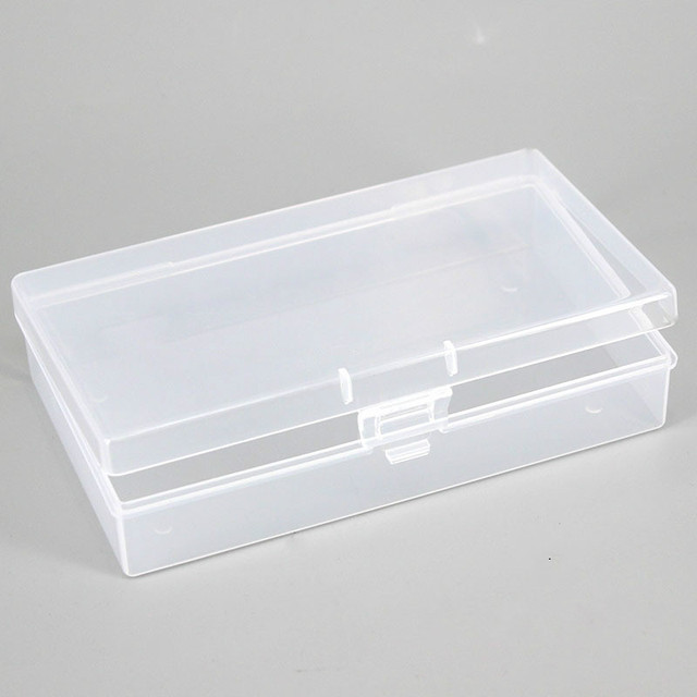 Uniwersalne przezroczyste plastikowe pudełko do przechowywania biżuterii w kształcie kwadratu - Wianko - 5
