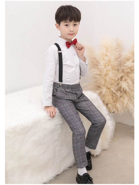 Garnitur dziecięcy formalny - książęcy strój dla chłopców na ślub, ceremonię i szkołę - Wianko - 14