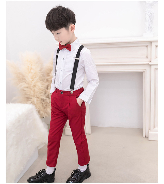 Garnitur dziecięcy formalny - książęcy strój dla chłopców na ślub, ceremonię i szkołę - Wianko - 13