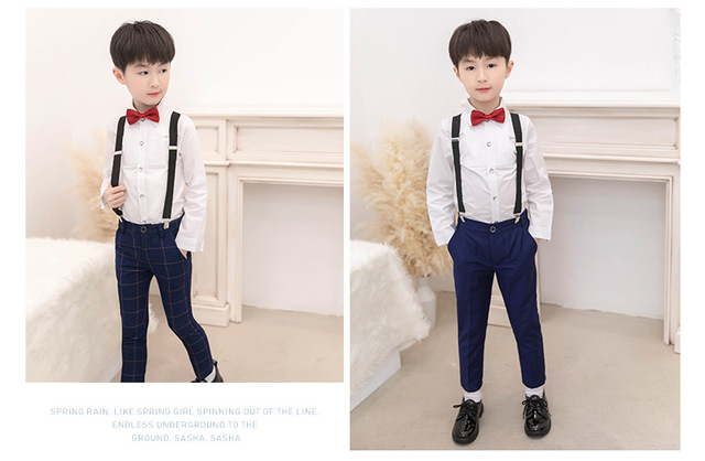 Garnitur dziecięcy formalny - książęcy strój dla chłopców na ślub, ceremonię i szkołę - Wianko - 11