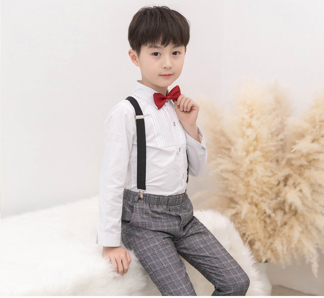Garnitur dziecięcy formalny - książęcy strój dla chłopców na ślub, ceremonię i szkołę - Wianko - 9