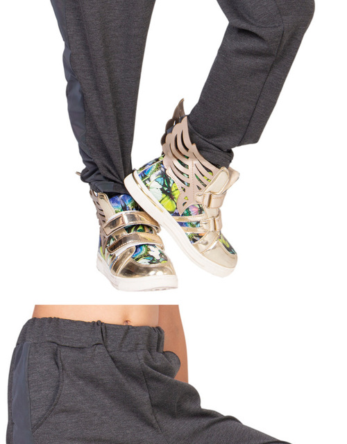 Dresowe spodnie dziecięce 2021 w stylu Hip Hop z odblaskowymi wstawkami - szare - Wianko - 6