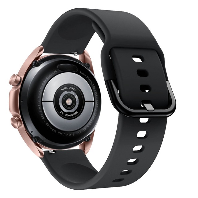 Silikonowy pasek do zegarka Samsung Galaxy 3 - Sportowy pasek inteligentny - 20mm 22mm paski do zegarków - Wianko - 23