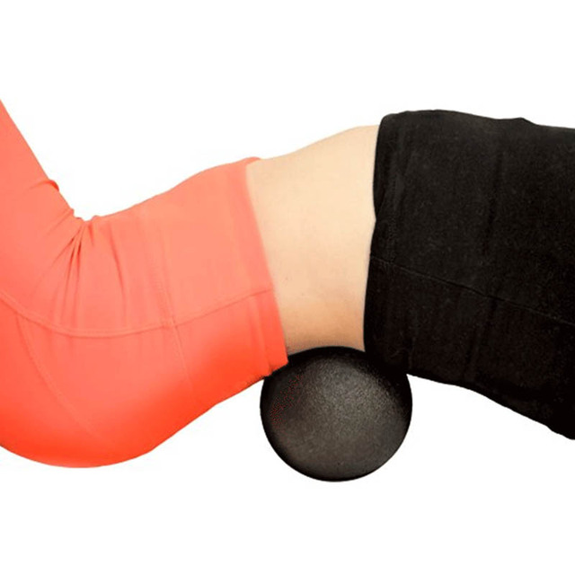 EPP Myofascial Release orzechowa piłka do masażu i fitnessu z podwójnym Roller Trigger Point Therapy - Piłki fitness - Wianko - 3