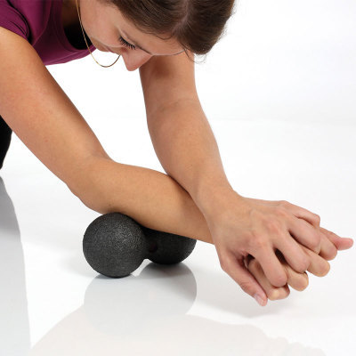 EPP Myofascial Release orzechowa piłka do masażu i fitnessu z podwójnym Roller Trigger Point Therapy - Piłki fitness - Wianko - 2