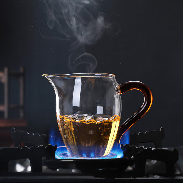 Kubek do herbaty Kung Fu z uchwytami, przezroczyste żaroodporne szkło, zdrowy napój - Wianko - 4