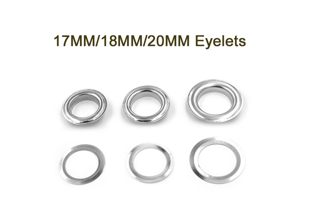 Guziki z metalową dziurką o średnicy wewnętrznej 17mm-20mm (50 części/partia) - kukurydza, oczka, pierścienie, nit zatrzaskujący oczko - Wianko - 11