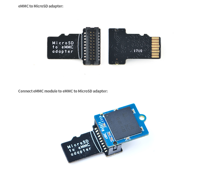 Moduł EMMC RealQvol FriendlyELEC z adapterem - 8GB/16GB/32GB/64GB - kompatybilny z Nanopi Raspberry Pi - Wianko - 6