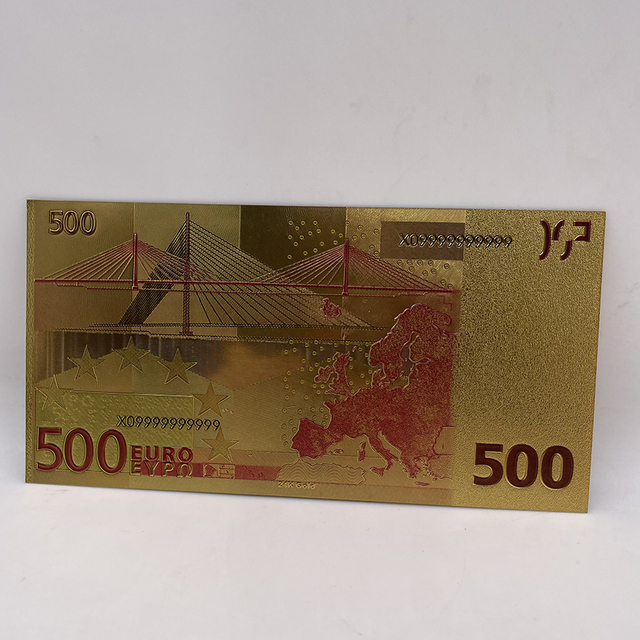 10 sztuk złotych banknotów pamiątkowych 0 Euro Mona Lisa Smile 500 Euro 500 Riyals do kolekcji Momery - Wianko - 2