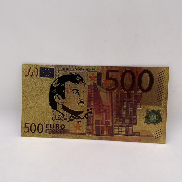 10 sztuk złotych banknotów pamiątkowych 0 Euro Mona Lisa Smile 500 Euro 500 Riyals do kolekcji Momery - Wianko - 1