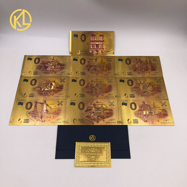 10 sztuk złotych banknotów pamiątkowych 0 Euro Mona Lisa Smile 500 Euro 500 Riyals do kolekcji Momery - Wianko - 7