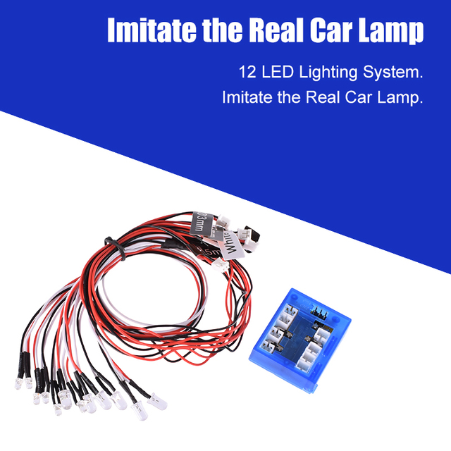 System oświetlenia LED RC - realistyczne wybuchowe lampy błyskowe - inteligentne światła symulacyjne dla 1/10 samochodów zdalnie sterowanych do driftu - Wianko - 2