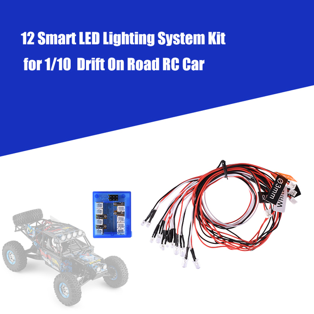 System oświetlenia LED RC - realistyczne wybuchowe lampy błyskowe - inteligentne światła symulacyjne dla 1/10 samochodów zdalnie sterowanych do driftu - Wianko - 1