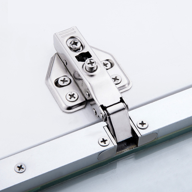 Aluminiowa metalowa rama do szafek - Zawiasy do szklanych drzwi - Wianko - 2