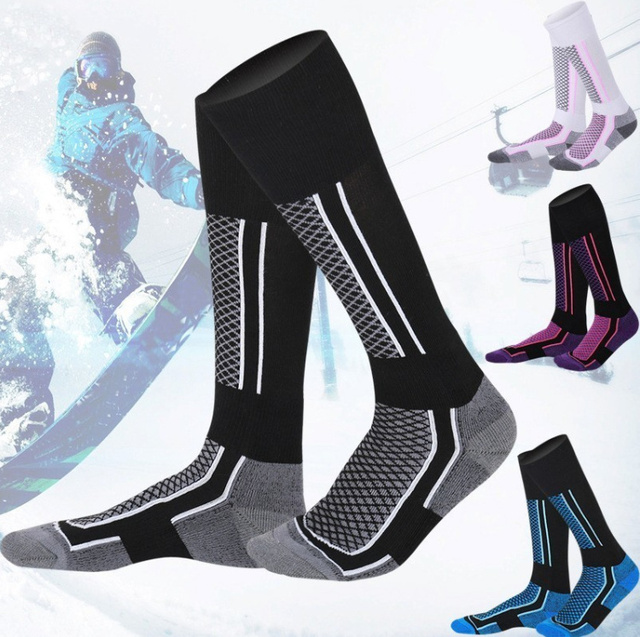 Wysokiej jakości skarpetki narciarskie termiczne zimowe dla kobiet i mężczyzn - Wianko - 1