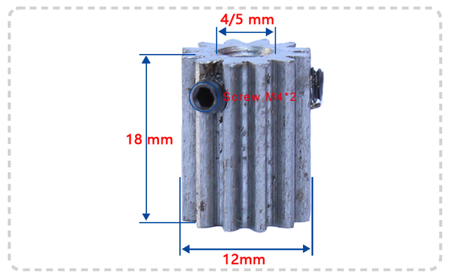 2 sztuki przekładni zębatej 1M1 0T, otwór 4/5 mm, metal Gear ze stali węglowej do Mini silnika – wysoka jakość - Wianko - 2