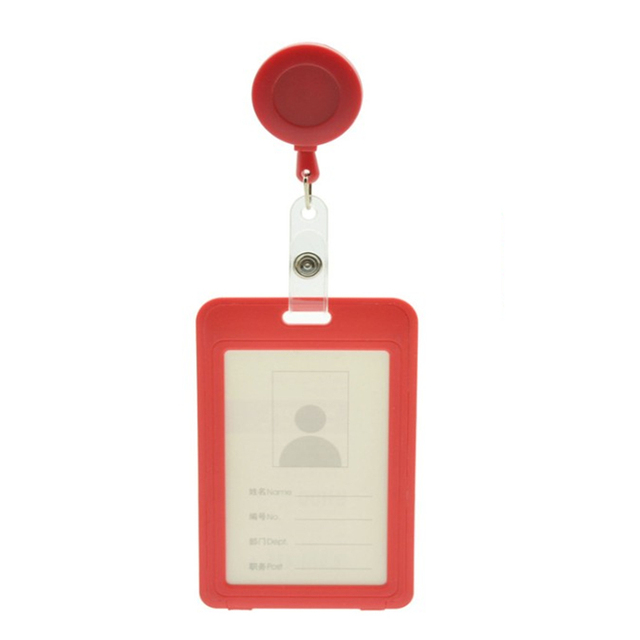 Etui na identyfikator zabezpieczające kartę pracowniczą – plastikowy futerał z rękawem ochronnym i zawieszką do identyfikatora - Wianko - 3