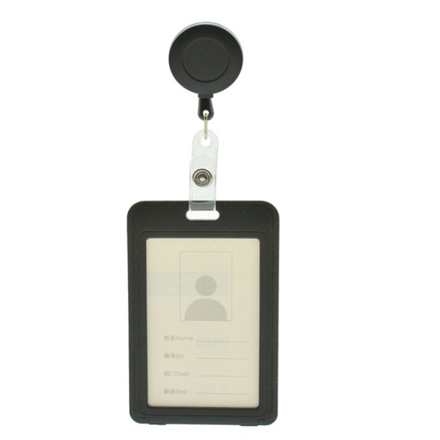 Etui na identyfikator zabezpieczające kartę pracowniczą – plastikowy futerał z rękawem ochronnym i zawieszką do identyfikatora - Wianko - 4