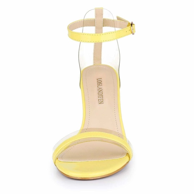 Sandały PVC jasne z wysokimi obcasami, sznurowane, 90mm, idealne na lato i imprezy, dla kobiet - Wianko - 13