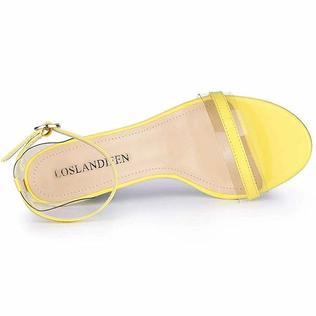 Sandały PVC jasne z wysokimi obcasami, sznurowane, 90mm, idealne na lato i imprezy, dla kobiet - Wianko - 12